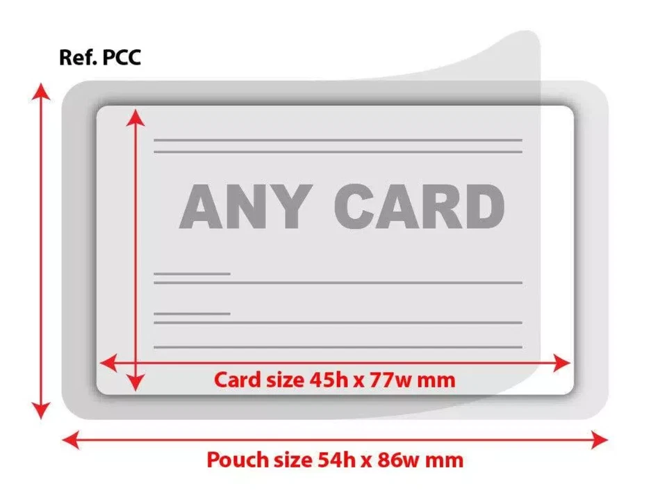 Self Seal Pouches Credit Card Size (86 x 54mm) Cold Seal Laminating Pouches - Image 2 of 4