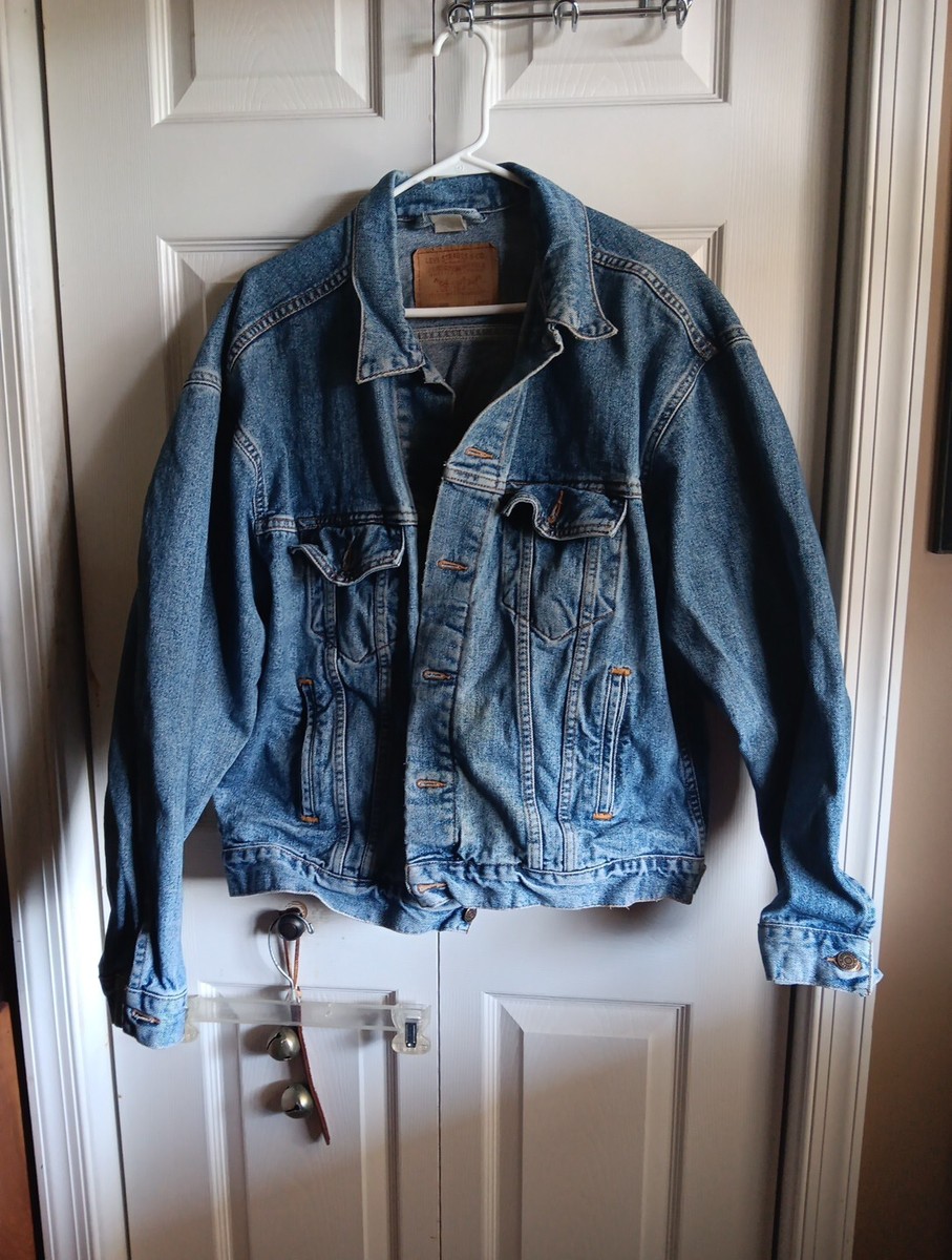 Vintage 90s Levis Denim Mens Jean Trucker Jacket Size Large 70507