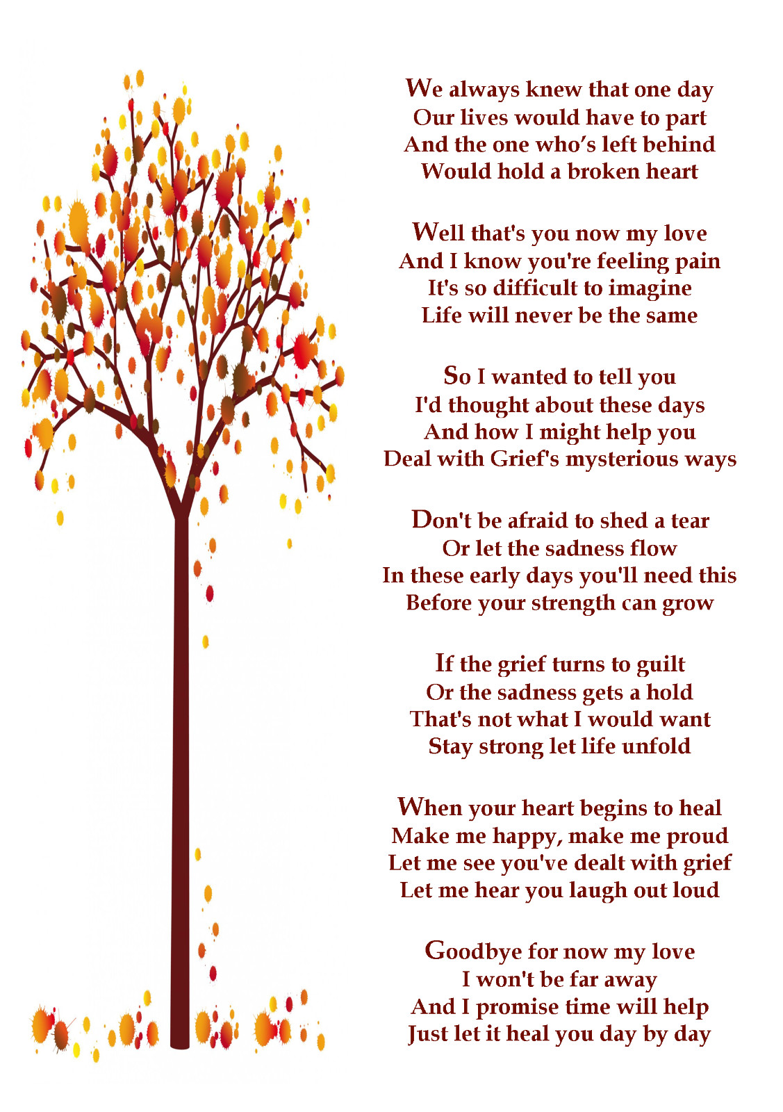 SYMPATHIEKARTE TRAUERKARTE VERLUST KONDOLENZ ANDENKEN DENK AN DICH KARTE