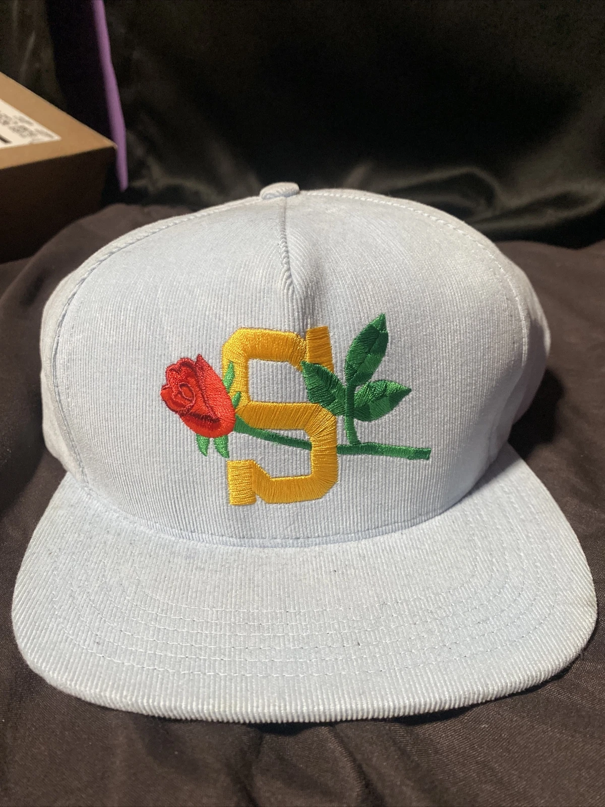 Supreme Rose Cord 5 panneaux bleu clair SS15