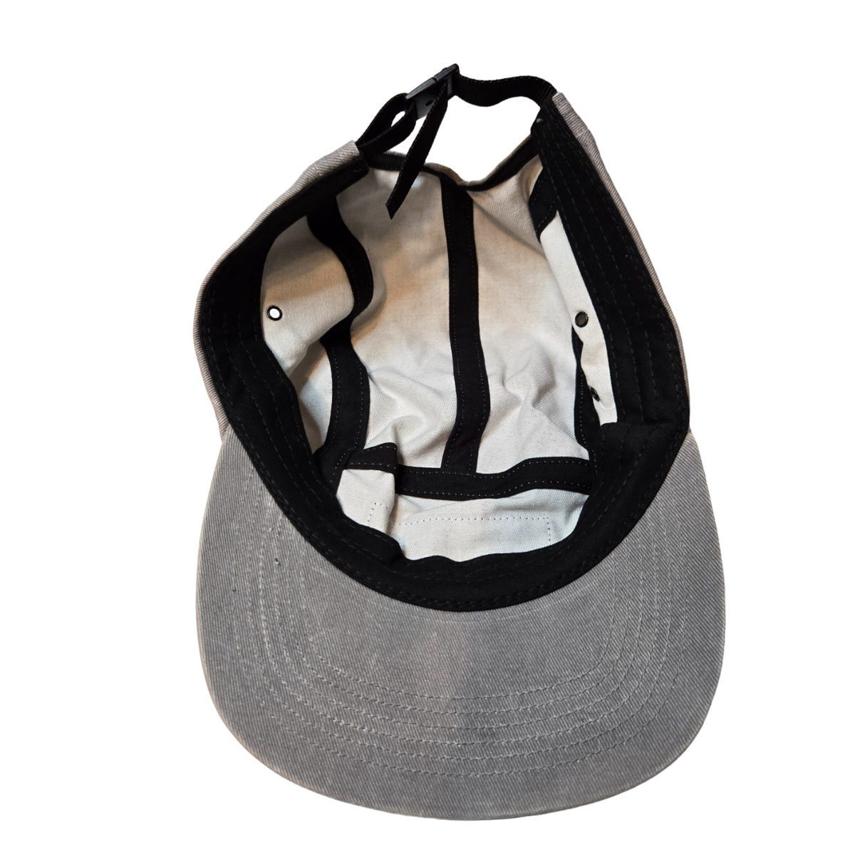 Supreme Gray Twill Nylon Strap Plastic Buckle Breathable 5 Panel