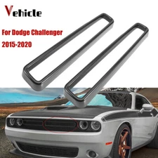 2Pcs Front Grill Grille Insert Cover Trim for Dodge Challenger 2015-2020 Black 
