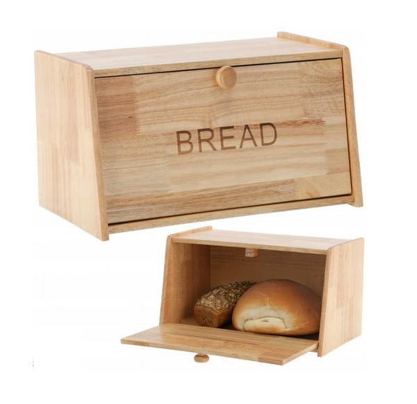 Brotkasten Romero Bambus Holz Brotbox Rollbrotkasten BrotbehäLter-image