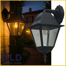 lanterna esterno rustico applique classico da muro in alluminio lampada e27  PN
