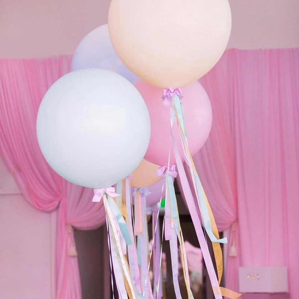 5X Giant 60cm Macaron Retro Latex Helium Balloon Circular Balloons Birthday 24" - image 2 of 4