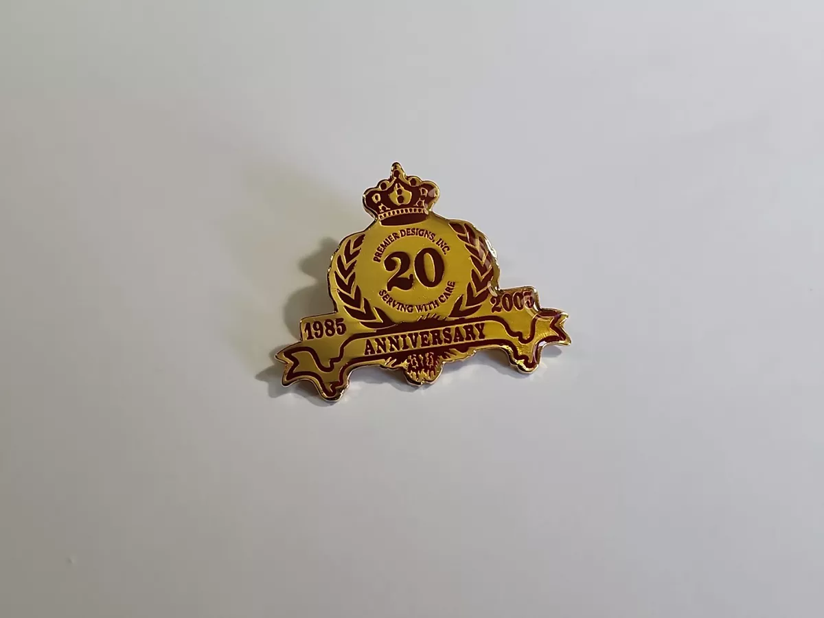 Premier Designs 20th Anniversary Lapel Pin 1985 2005 Jewelry