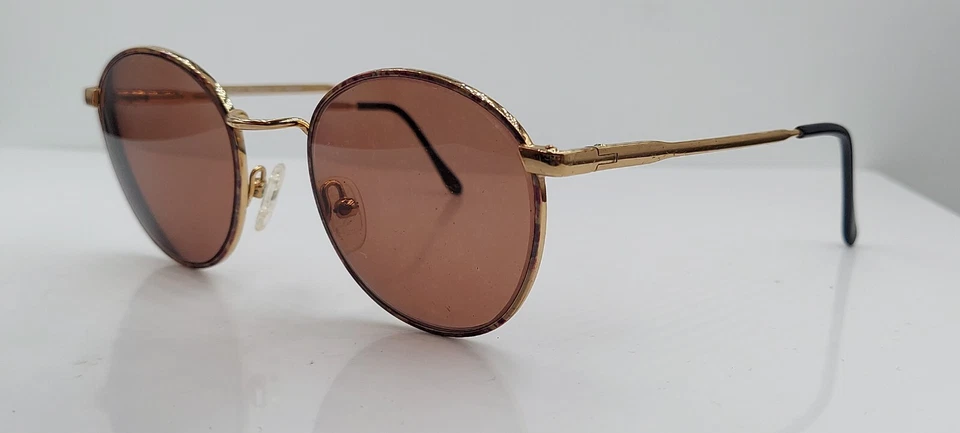 Gafas de sol vintage BerDel Craig oro rosa redondas de metal Italia SOLO MARCOS Foto 2 de 4