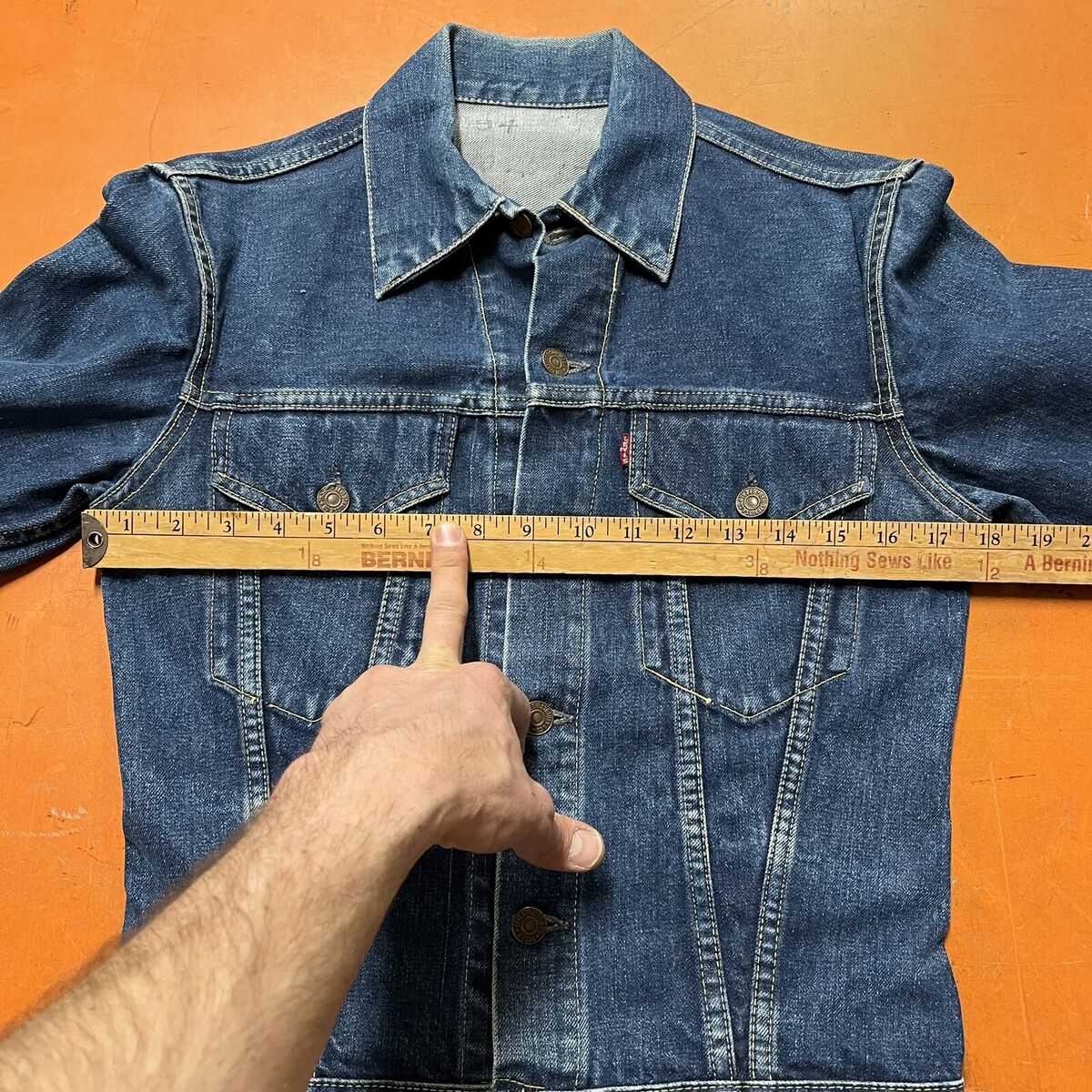 VINTAGE LEVI'S 557XX DENIM JACKET BIG E TYPE 3 SMALL SIZE 34 VINTAGE LEVI'S 557XX DENIM JACKET BIG E TYPE 3 SMALL SIZE 34