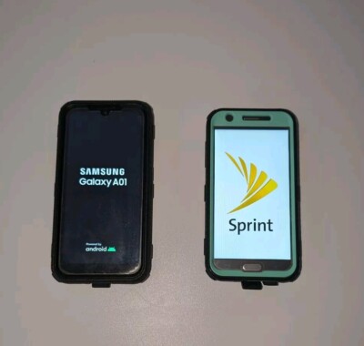 Two Samsung Galaxy Phones A01  - 16GB & Samsung Galaxy J3 Emerge - PreOwned 4G 