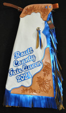 Custom Made Leather Chaps/ Rodeo Royalty Chaps/Made In USA