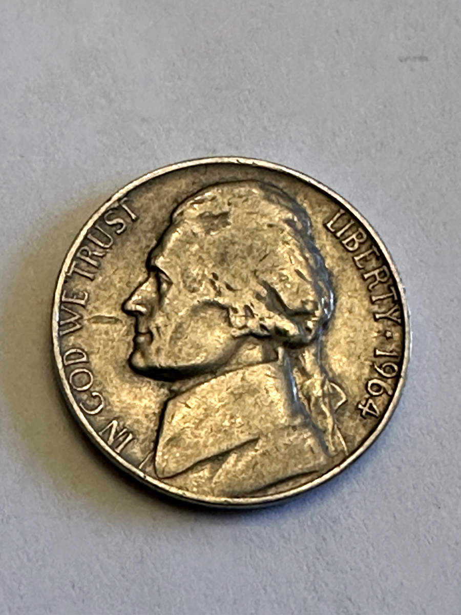 1964 Nickel No mint mark ( Errors on the date and word Liberty