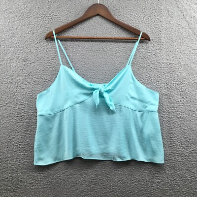 BP. Bow Detail Tank Top Blue 2X