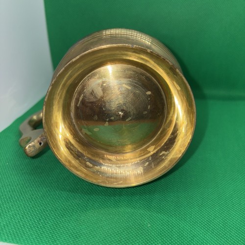 Coffee Mug Tea Mug Hand Painted Heavy Brass 11cm Vintage Rare - Picture 6 of 7