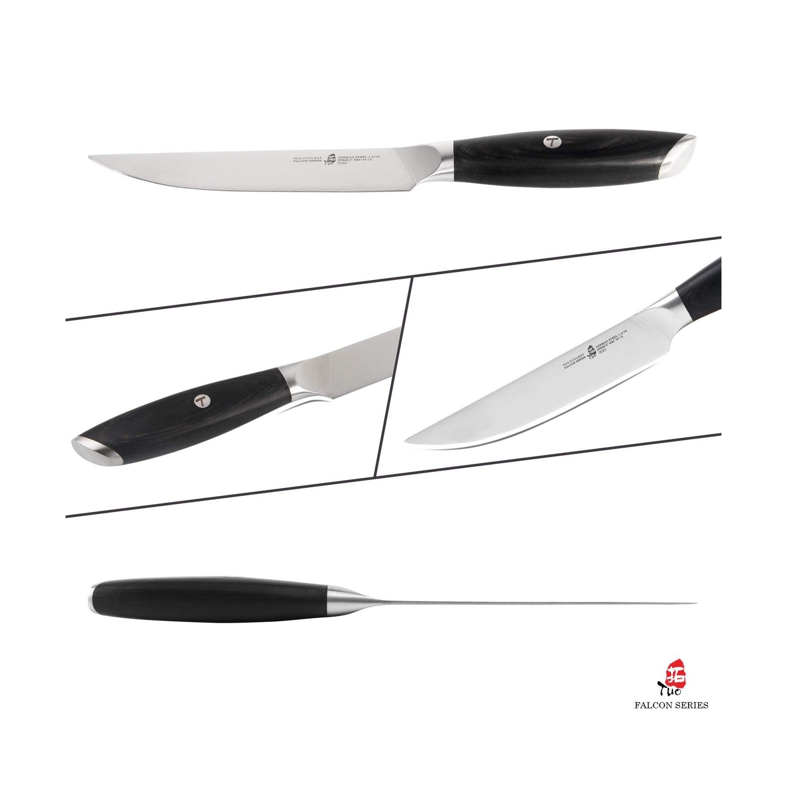 TUO+Steak+Knife+Set++5+inch+Kitchen+Steak+Knife+Set+4++German+HC