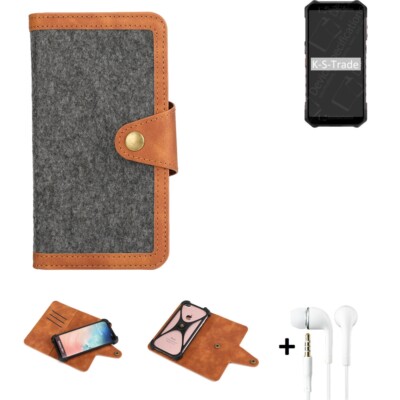 Schutz-Hülle + Kopfhörer für Ulefone Armor X9 Pro Handy-Hülle, dunkelgrau