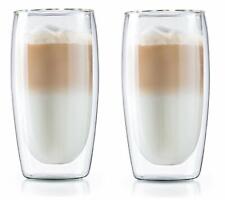 AURA Double Wall Insulated Glass Mugs by Kaizen One 12oz Set of 2