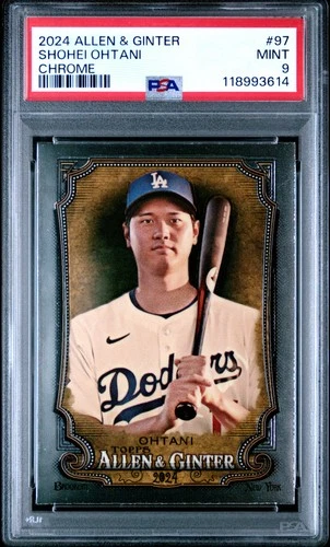 2024 Topps Allen & Ginter #97 Shohei Ohtani Chrome PSA 9