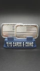 (2) 1 oz SilverTowne Silver Bar American Flag 999 Fine FREE SHIPPING TONED EDGES