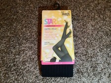 Spanx Star Power ribbed row patterned shaping tights, color bacbl, size: A