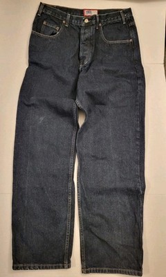 Vintage Old Navy Mens Sz 38x34 Dark Blue BF Rinse Baggy Fit Denim Jeans HEAVY