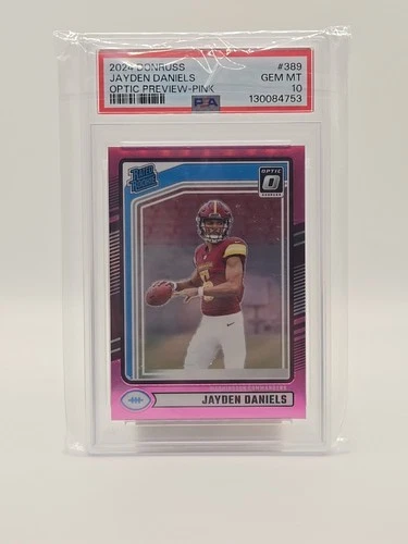 2024 Donruss Jayden Daniels Rookie Optic Pink PSA 10 Gem Mint Commanders SP RC