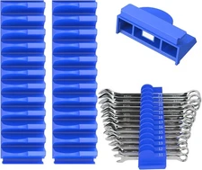 24pcs MAGNETIC Modular Wrench Organizers for Tool Drawers - Rack Blue 