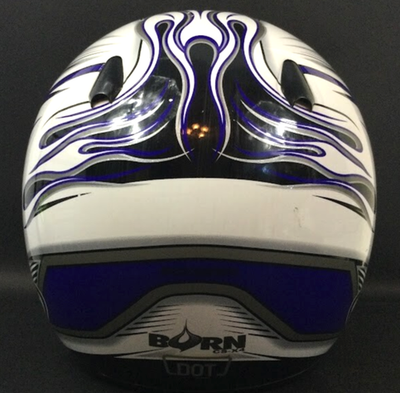 HJC Born Helmet - Men's Size Large - Open-Face - White & Blue - CS
