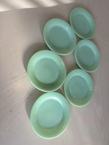 Set of  11  VTG Fire-King Jadeite Plates 6.75" Anchor Hocking Dessert Bread