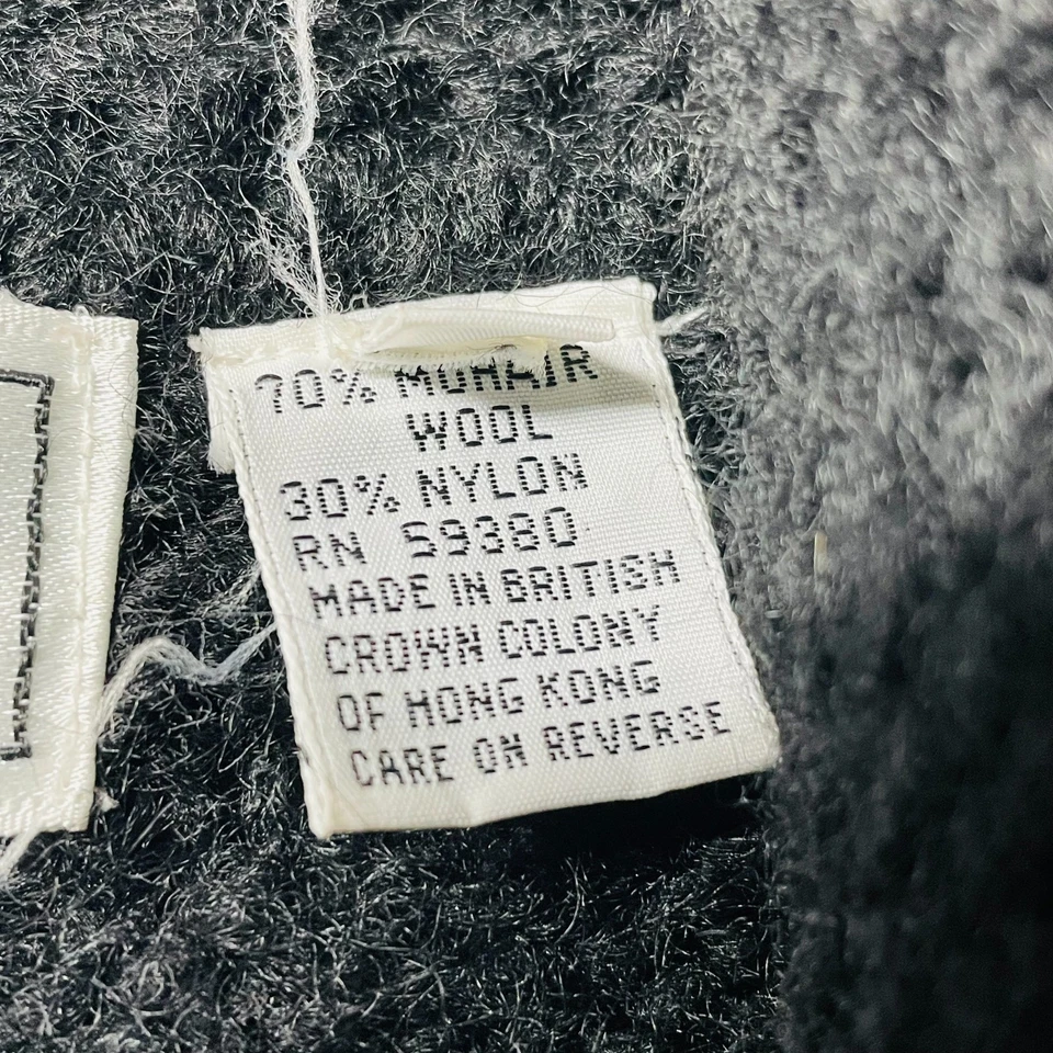 Chaleco Suéter Vintage Evan Picone Mujer Negro Cuello Chal Doble Pecho Talla 2X Foto 4 de 4