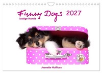 "Calendar 2027 · US Version · Funny Dogs (Wall Calendar 2027 12\" × 8\" Landscape),"