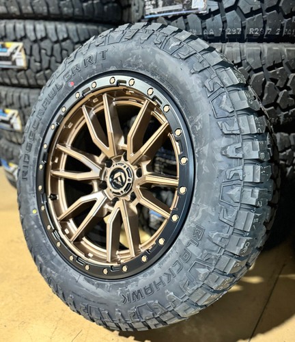 20x9 Fuel D681 Rebel Bronze Wheels 33" AT RT Tires 6x5.5 2022 Toyota Tundra - Picture 6 of 7