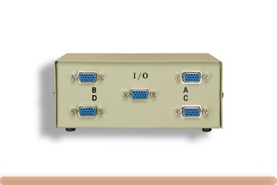 VGA HD15 ABCD Switch Box Rotary Dial Heavy Duty