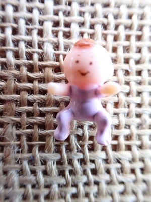 Vintage Bluebird Polly Pocket 1992 Babysitting Stamper Baby Toby  Doll Figure