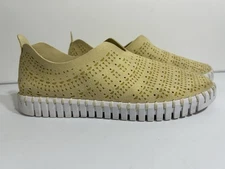 Ilse Jacobsen Perforated Slip-On Tulip Flats Size 8.5-9 Double Cream Yellow
