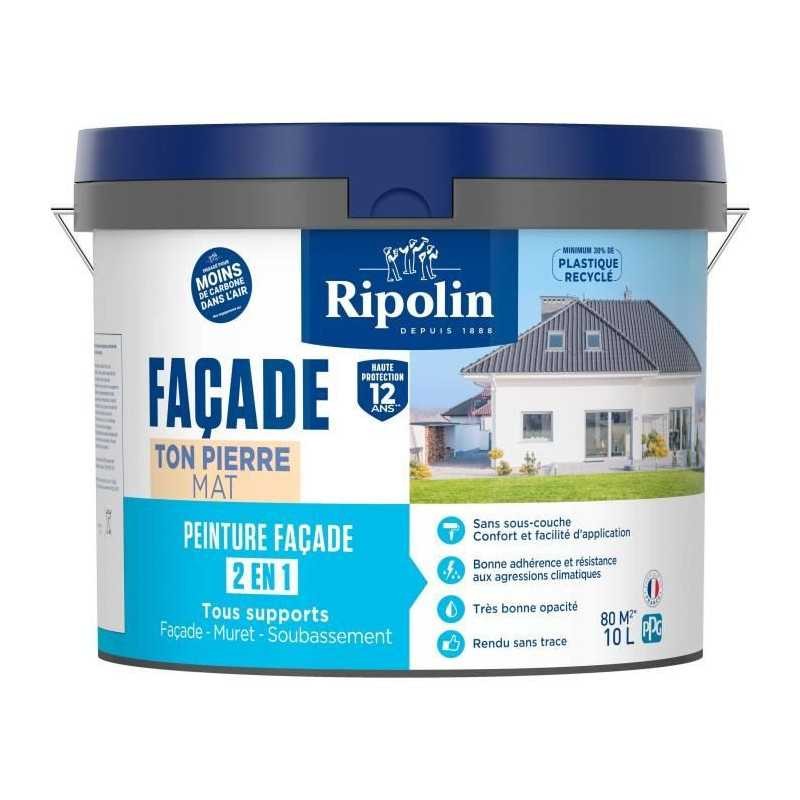 Peinture façade classic Ripolin imperméable et masquante mat 10L