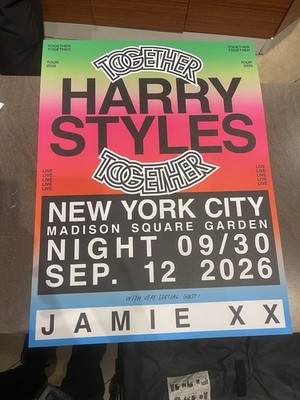 Harry Styles Together Together 2026 MSG Poster Night 9 Sept 12 NYC MSG