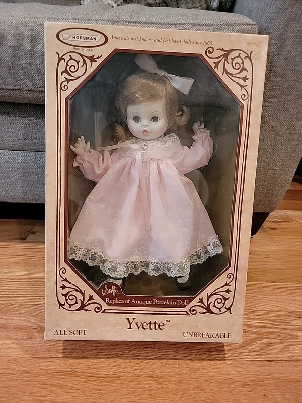 Vintage Horsman Doll Yvette Soft Replica of Antique Porcelain Doll #4321 NIB 