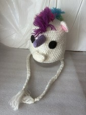 Handmade Crochet Rainbow Unicorn   Hat For Toddler