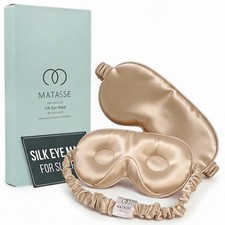 Mulberry Silk Sleep Mask 22 Momme 6A Deep 3D Contoured Blackout Eye Mask Adjusta