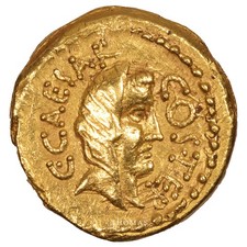 Monnaie - romaine - Jules César - Aureus or - Rome