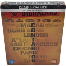 Contagion 4K Ultra HD  Blu-ray SteelBook Marion Cotillard, Matt Damon Free Zone