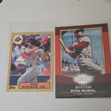 Topps MLB Trading Card Lot - Cal Ripken Jr., Stan Musial Triple Threads, Serial…