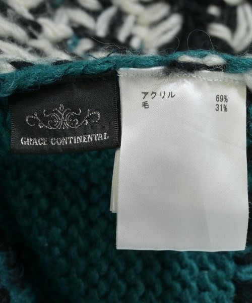 GRACE CONTINENTAL Cardigans GreenxWhitexBlack(Pat… - image 3