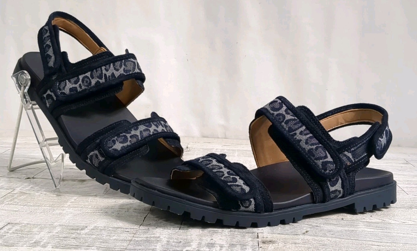 Vionic Cassidy Denim Multi Leopard Print Hook Loo… - image 1