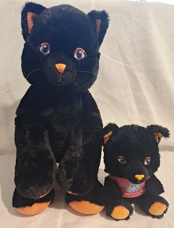 BAB  14" Black Cat Halloween With Halloween Small Fry Missing Tag On Small Fry