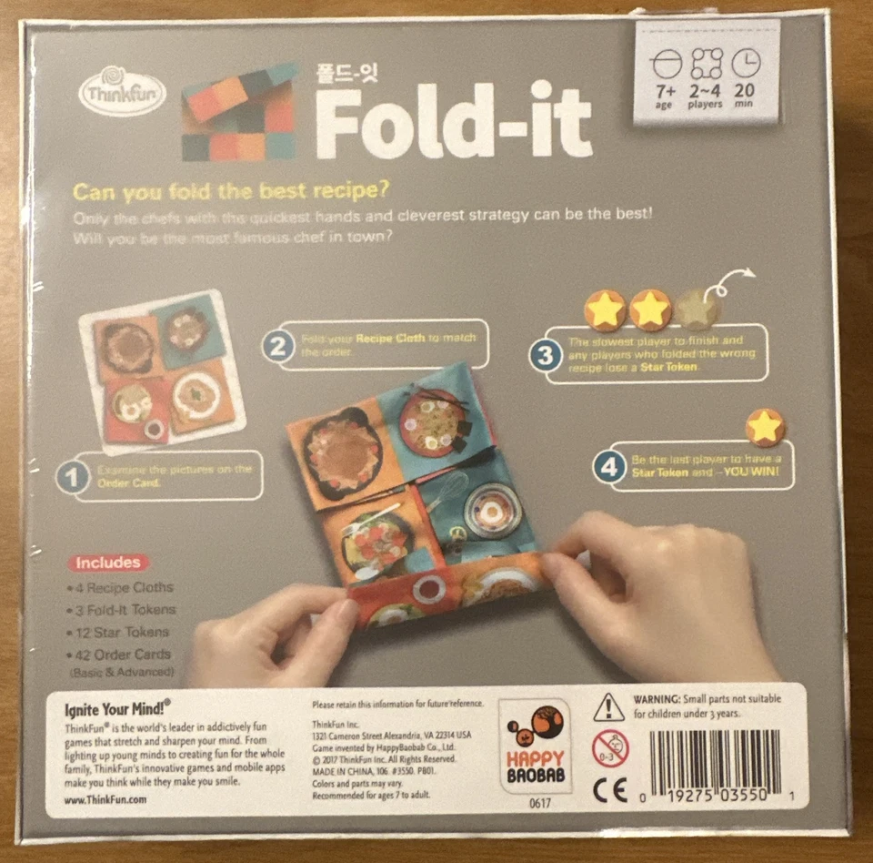 Fold-It by Thinkfun - BRAND NEW - SEALED BOX - Brainteaser Challenge Fabric Game - Image 2 of 3