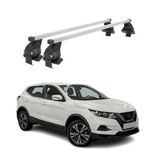 Menabo Dachträger für Nissan Qashqai J11 2014-2017 Pre-FL 50kg Stahl Silber 2x