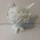 Westmoreland 1940s VTG Milk Glass Dove Robin Bird on Nest Covered Candy Nut Dish