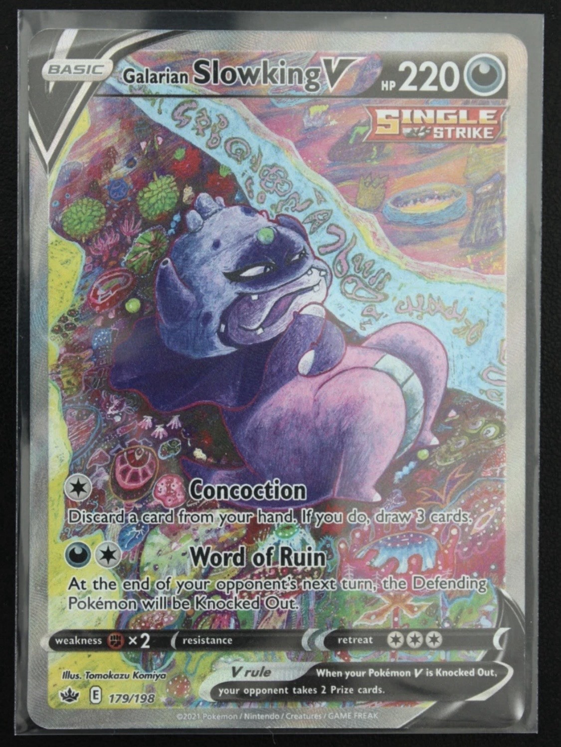 Pokemon Card Galarian Slowking V Alternate Art 179/198 Chilling Reign