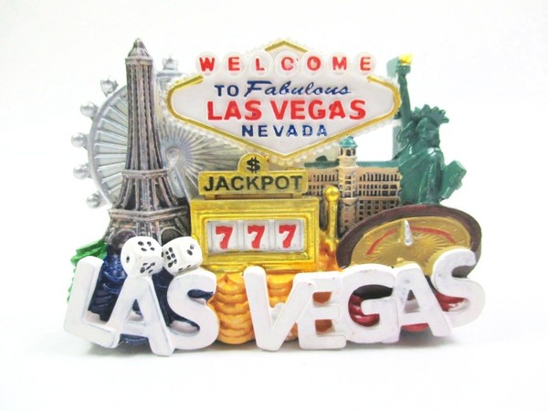 Las Vegas Poly Magnet Souvenir Amerika Nevada Eiffelturm Paris Freiheitsstatue-image